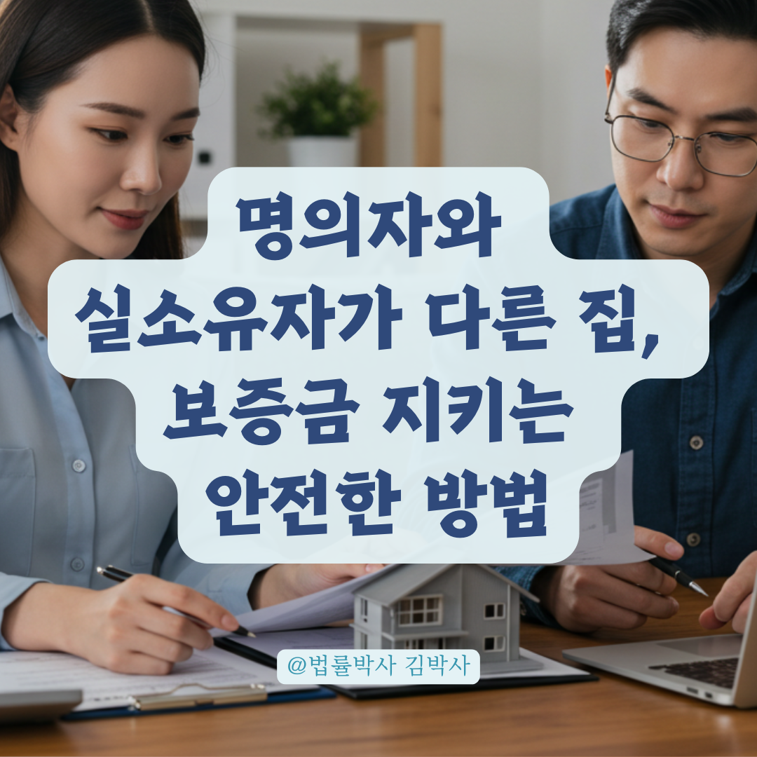 명의자와 실주인이 다른 집, 보증금 안전할까? 대처법 및 계약 무효 여부까지 정리.