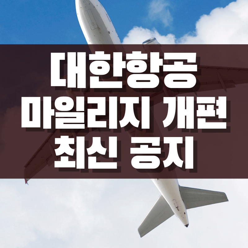 대한항공 마일리지 개편안