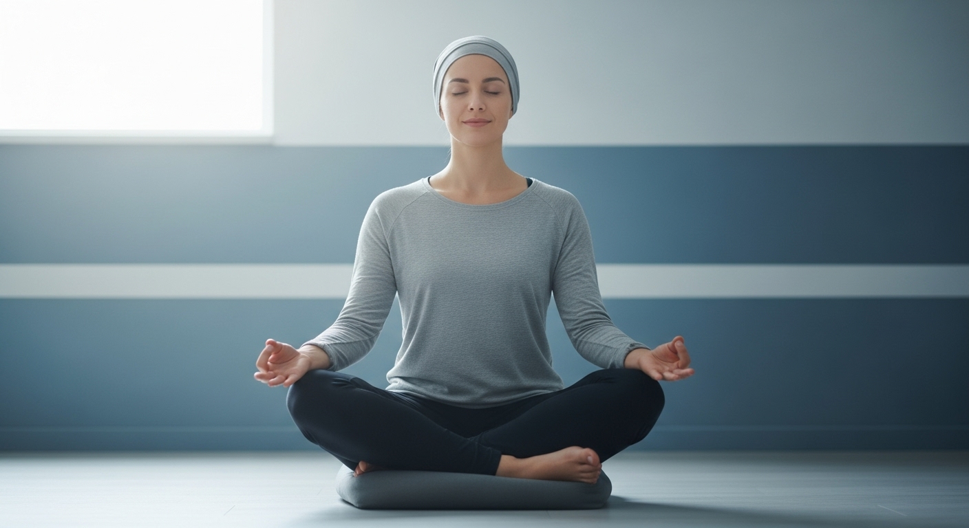 고요한 공간에서 명상하며 정신적 명료함을 얻는 사람의 모습.