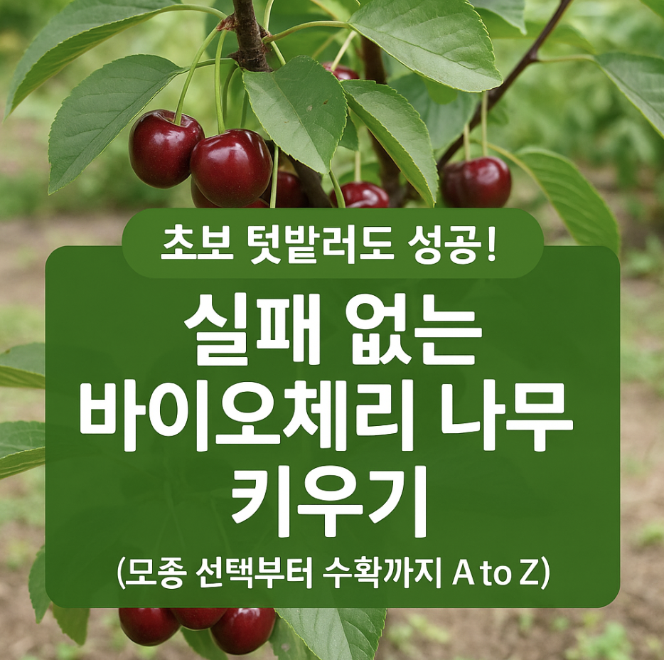 초보 텃밭러도 성공! 실패 없는 바이오체리 나무 키우기 (모종 선택부터 수확까지 A to Z)