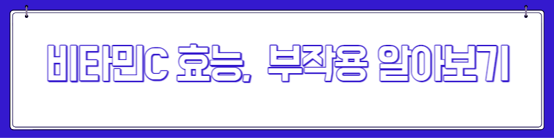 종합 비타민 효능 복용시간 부작용