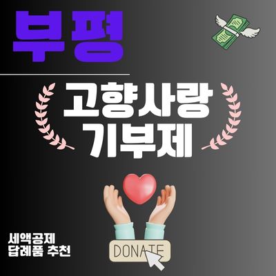 썸네일_부평 고향사랑기부제 답례품 신청 총정리 (연말정산 세액공제, 기부 신청방법)