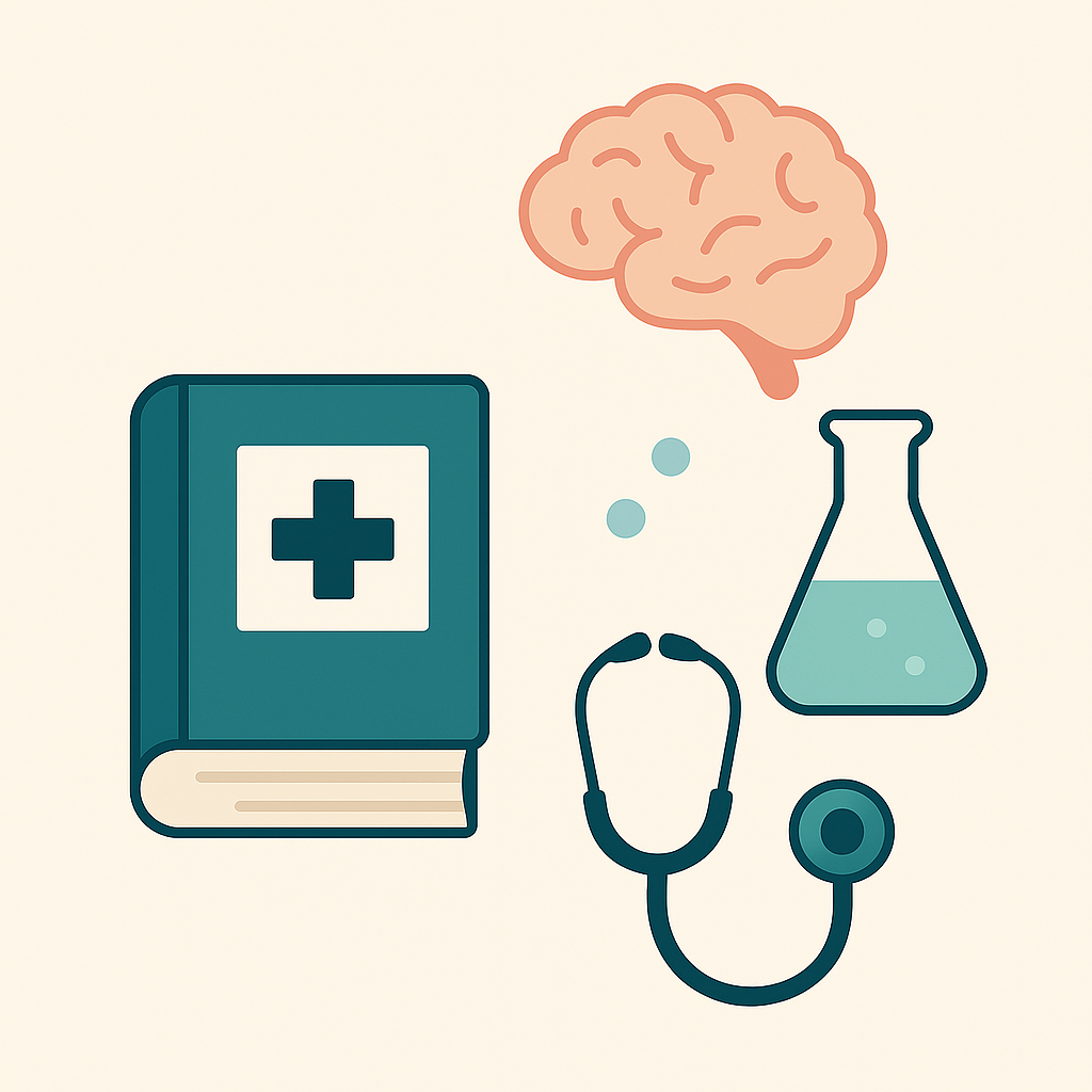 의대 전형별 전략을 상징적으로 표현한 일러스트