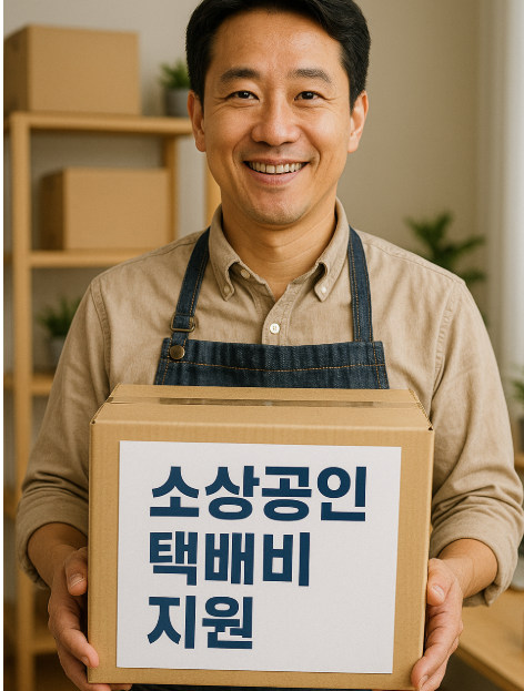 택배 들고 있는 남성