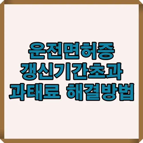 운전면허증 갱신기간을 초과했을 때 부과되는 과태료 금액과 해결 절차를 한눈에 정리한 썸네일 이미지. 과태료, 법적 제재, 해결 절차를 시각적으로 안내하는 대표 이미지.