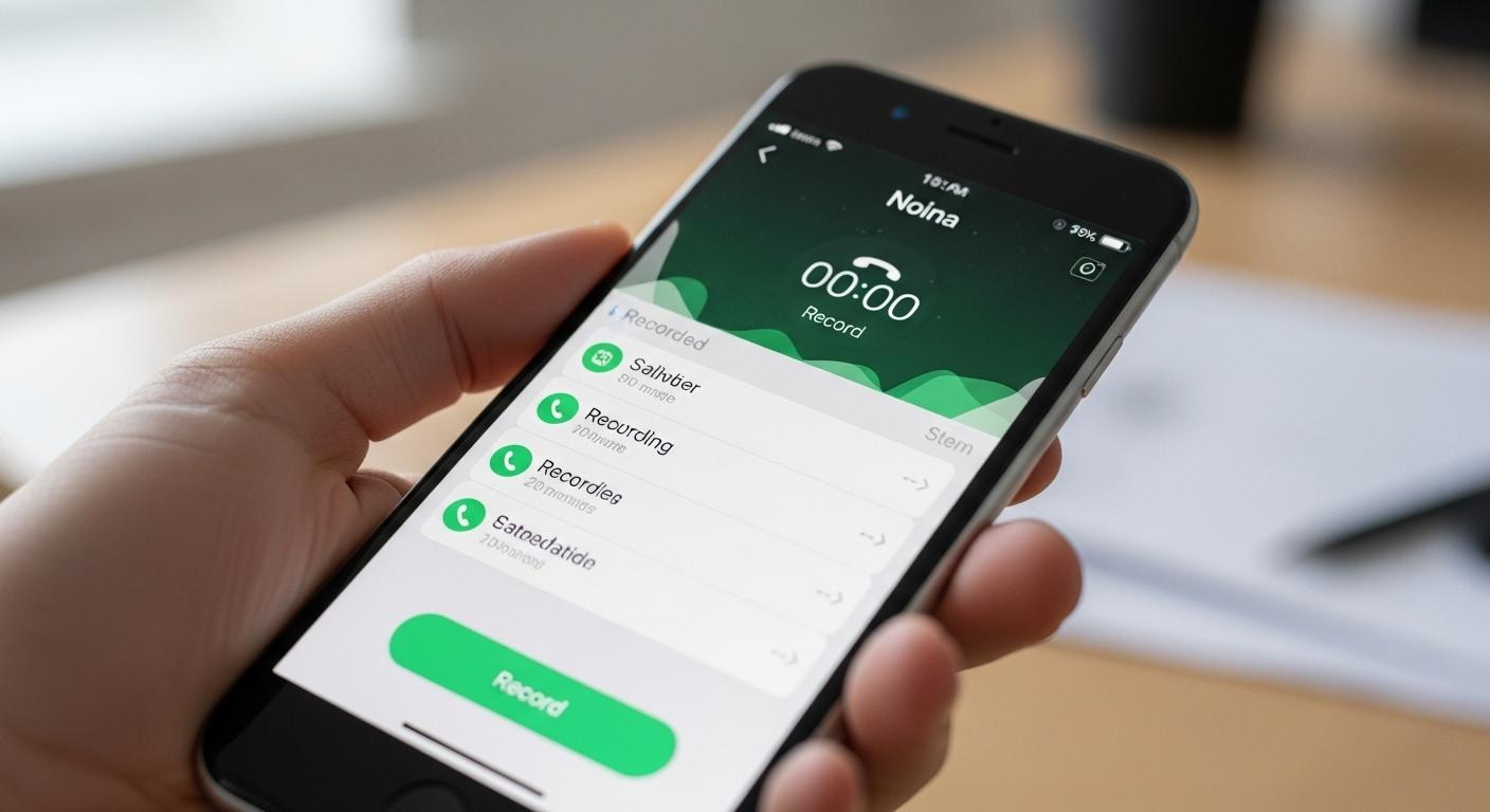 아이폰 통화중 자동녹음 방법