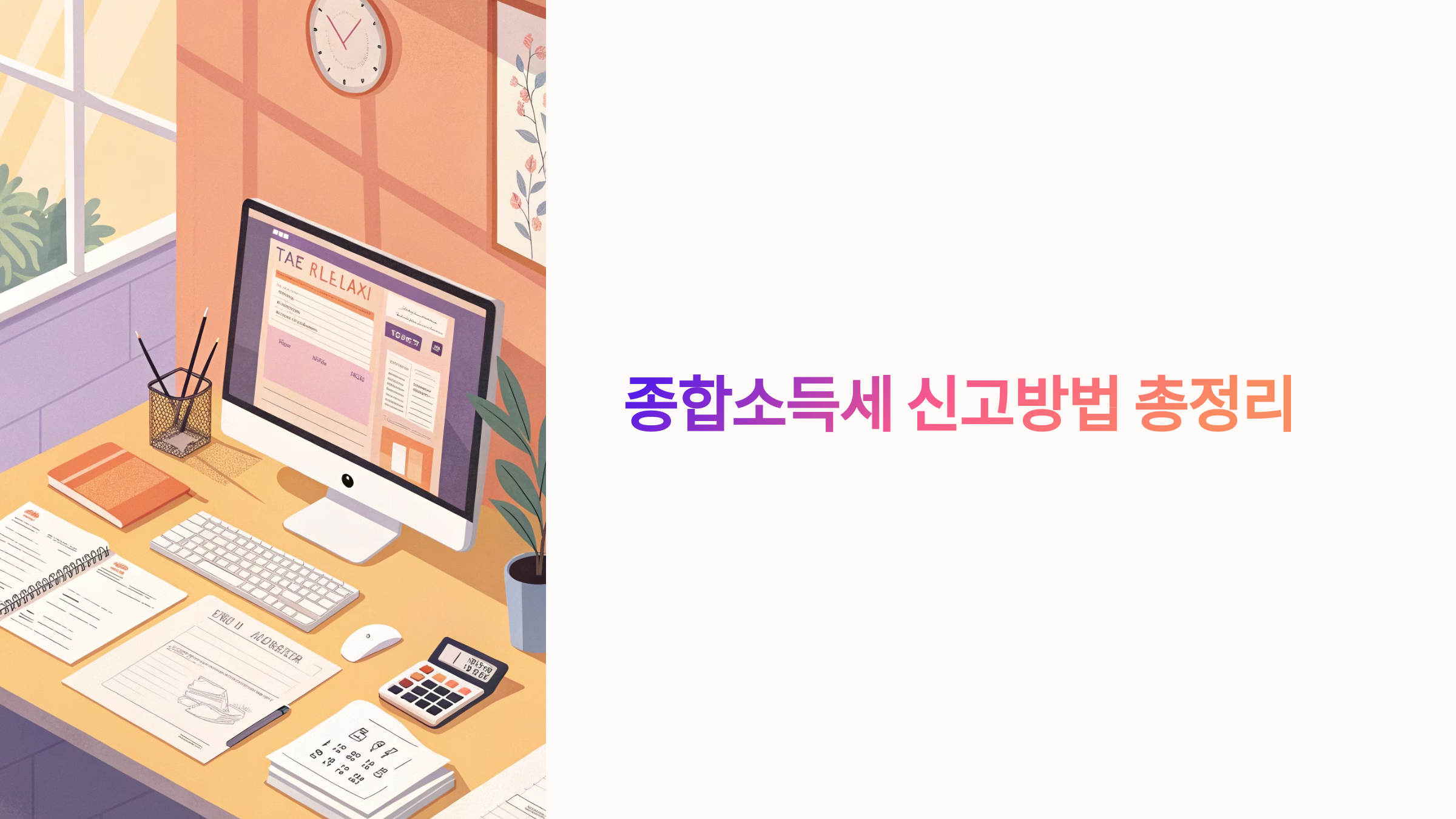종합소득세 신고방법 총정리 📑