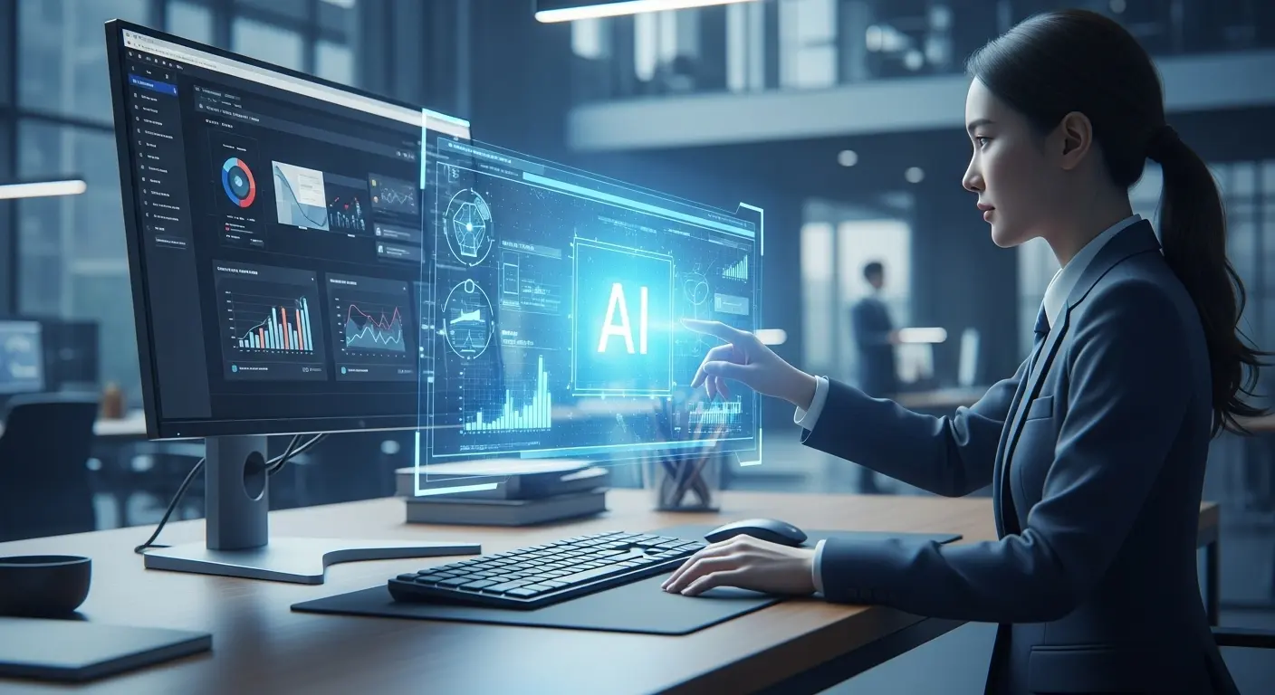 <img src="ai_chatbot_business_partner.webp" alt="AI 챗봇이 복잡한 업무를 대신 수행하며 비즈니스에 통합된 파트너로 기능하는 모습을 표현한 이미지입니다">