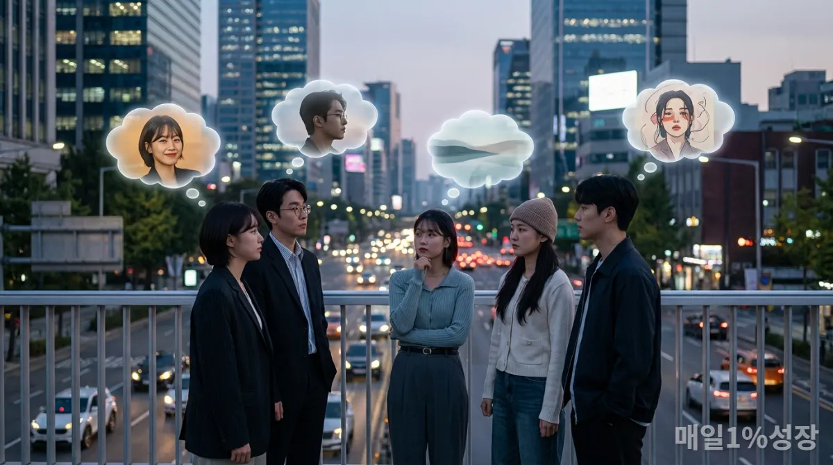 자신에 대한 다양한 생각을 가진 한국 젊은이들