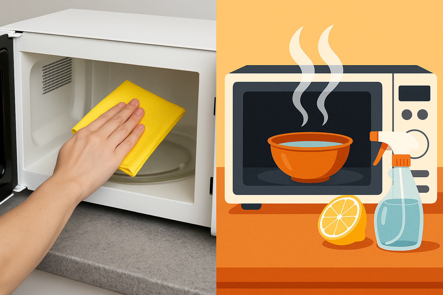 전자레인지 냄새 제거하는 법