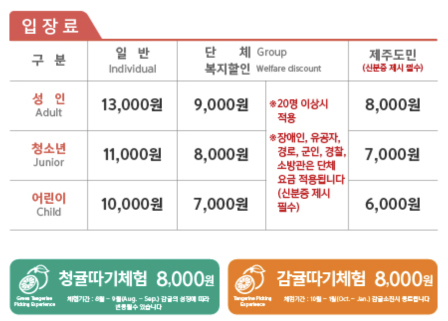 휴애리 유채꽃 축제 입장료