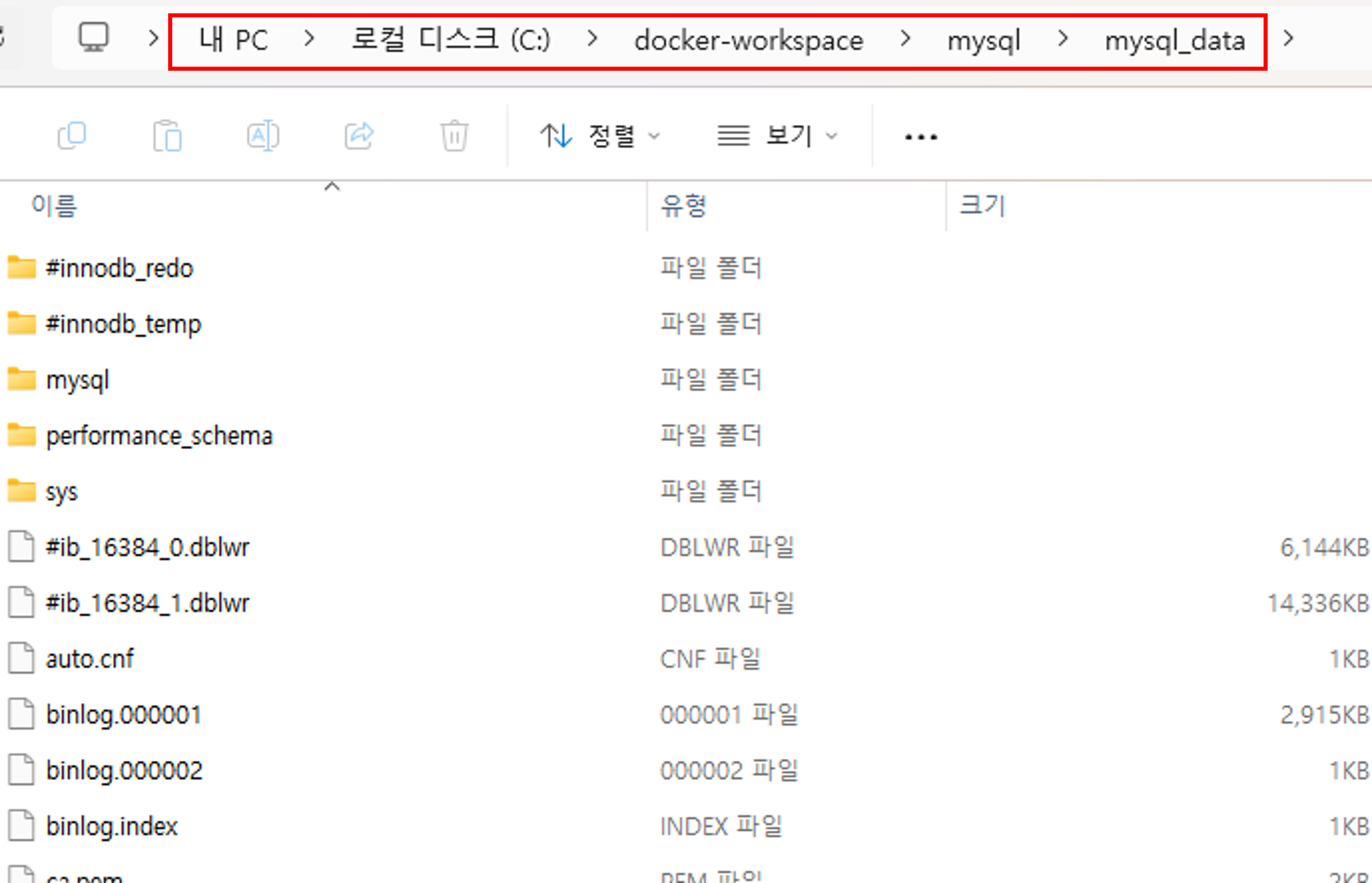 호스트 볼륨 절대경로 생성