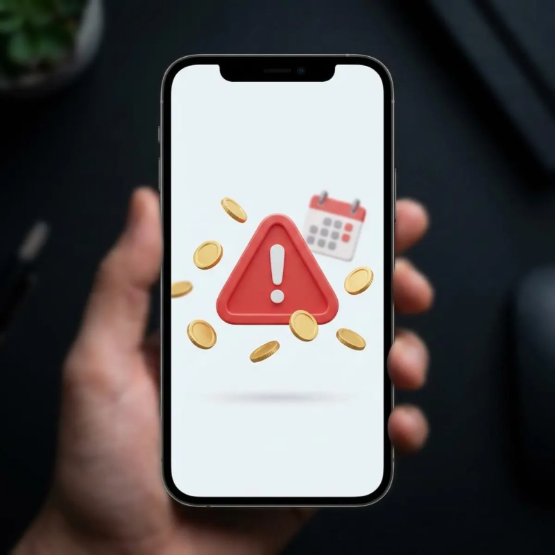 청년도약계좌 마감 경고 및 스마트폰 뱅킹 앱 화면