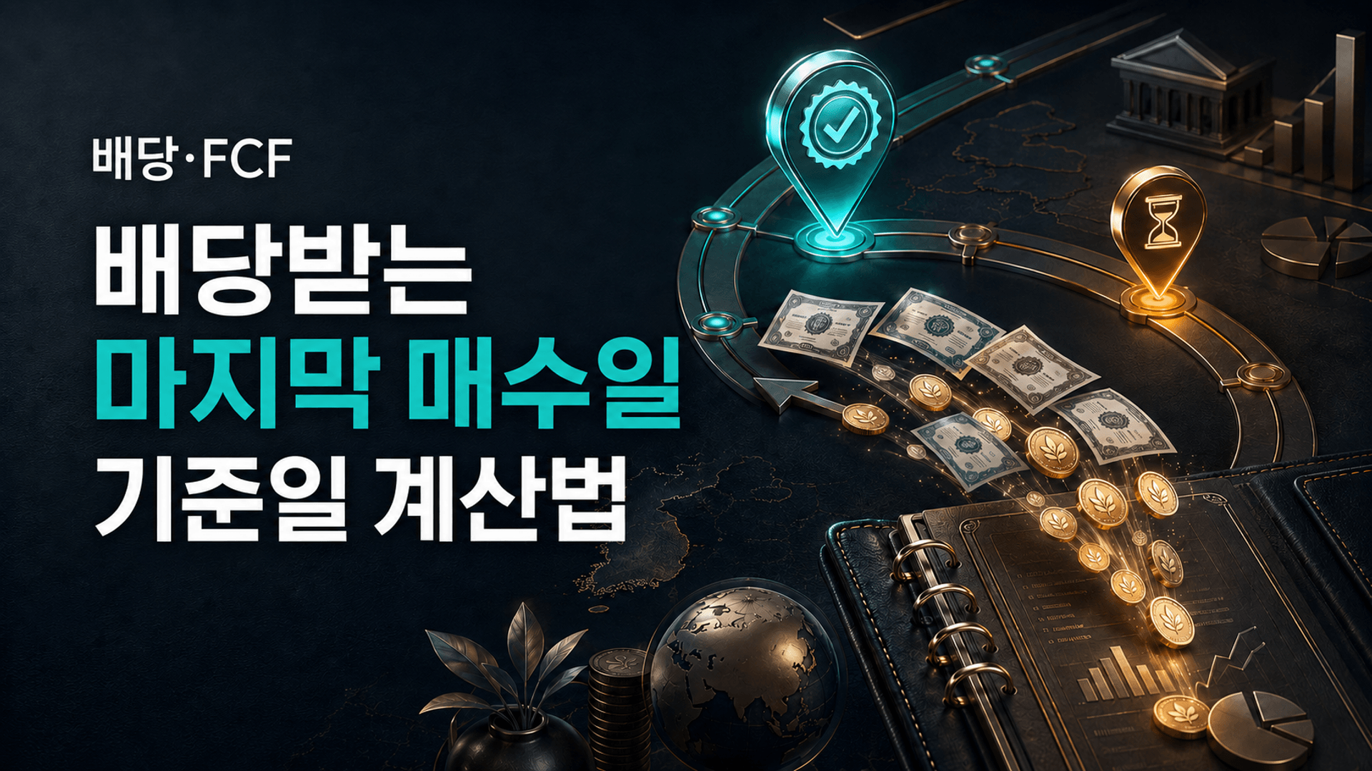 배당받는 마지막 매수일과 배당기준일 계산법을 표현한 대표 이미지
