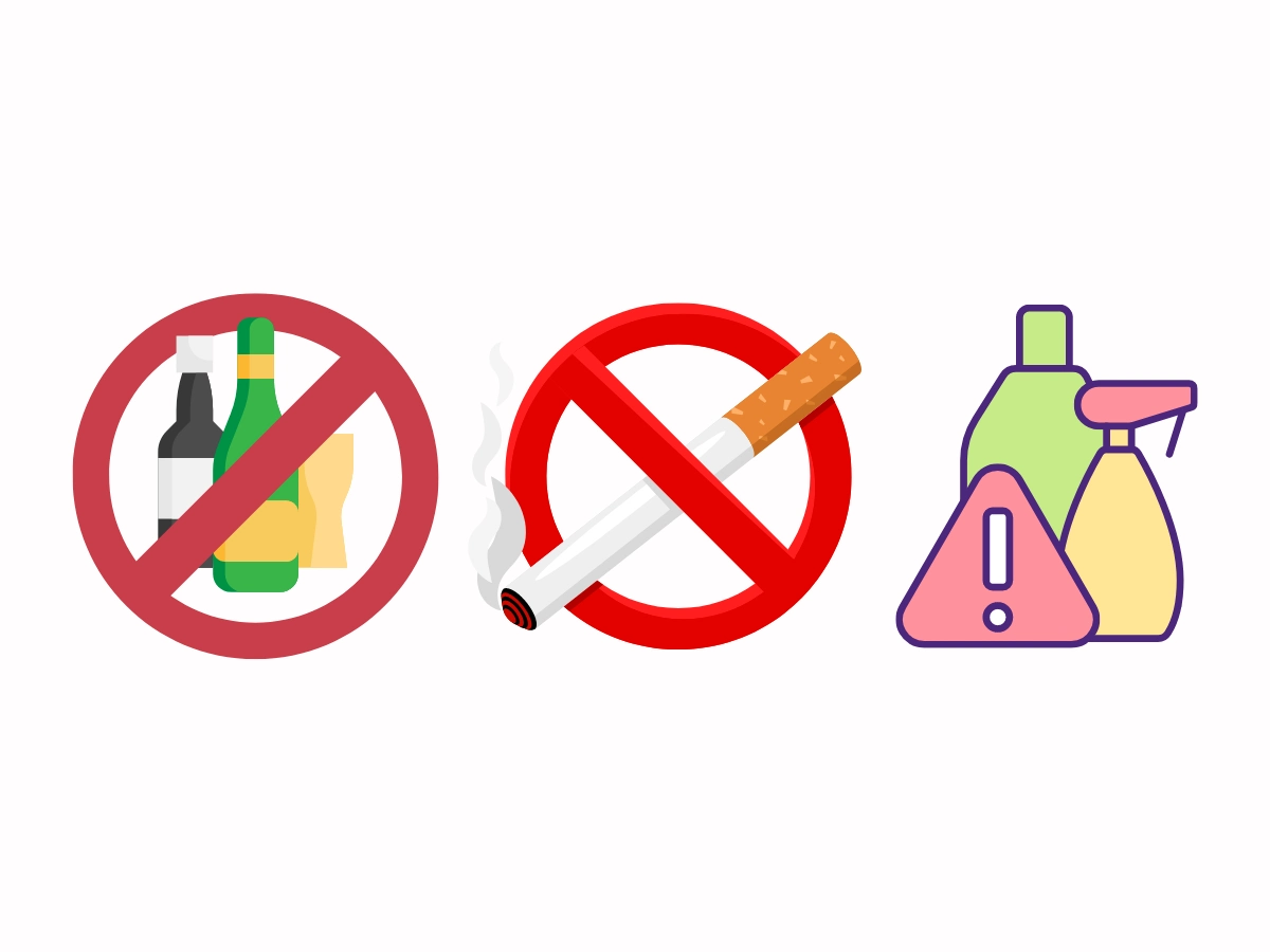 금주&#44; 금연&#44; 유해물질 사용하지 않기