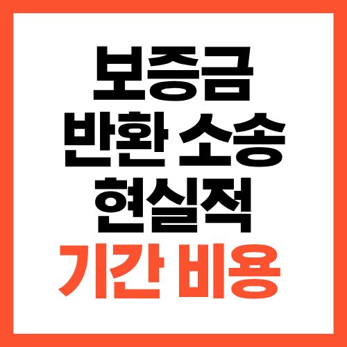 보증금 반환 소송, 현실적인 기간과 비용 정리