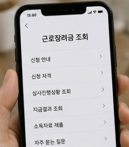 최근 근로장려금 조회