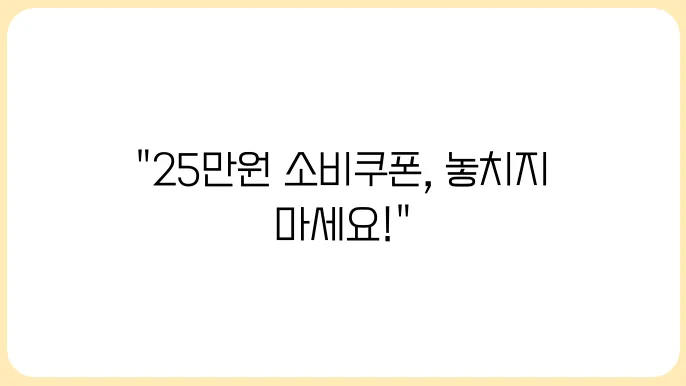 민생회복 소비쿠폰 전국민 25만원 신청 조건