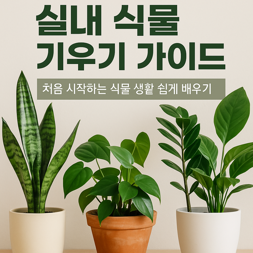 초보자를 위한 실내 식물 키우는 방법, 처음 키우기 쉬운 식물 추천!