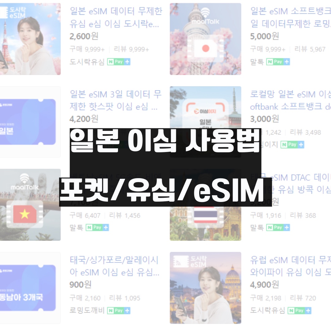 일본 이심 eSIM 사용법 가능폰과 등록 방법