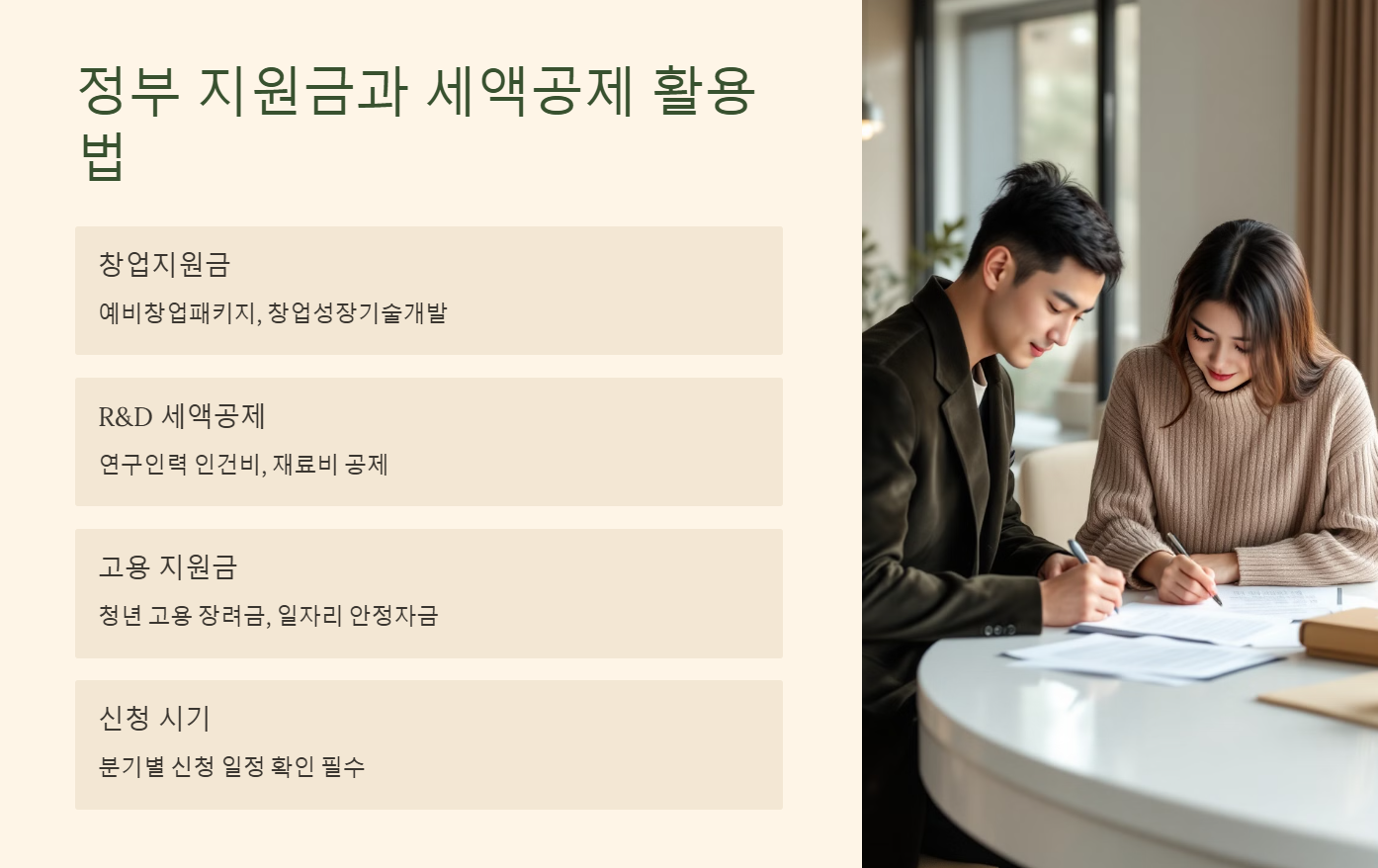 정부 지원금과 세액공제 활용법