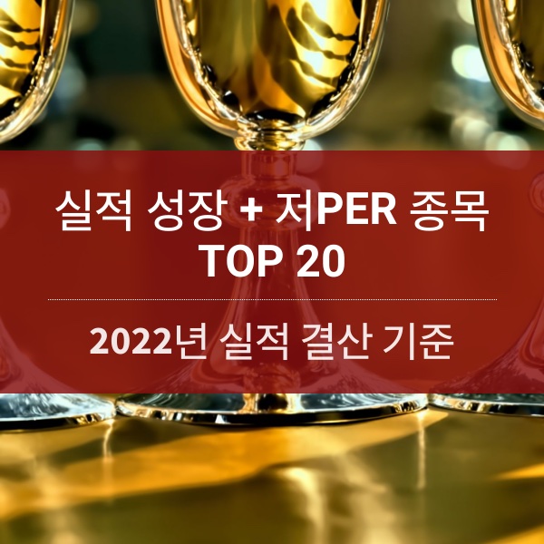 [2023] 2022년 실적 결산&hellip;'실적 성장 + 저PER' 종목 TOP 20