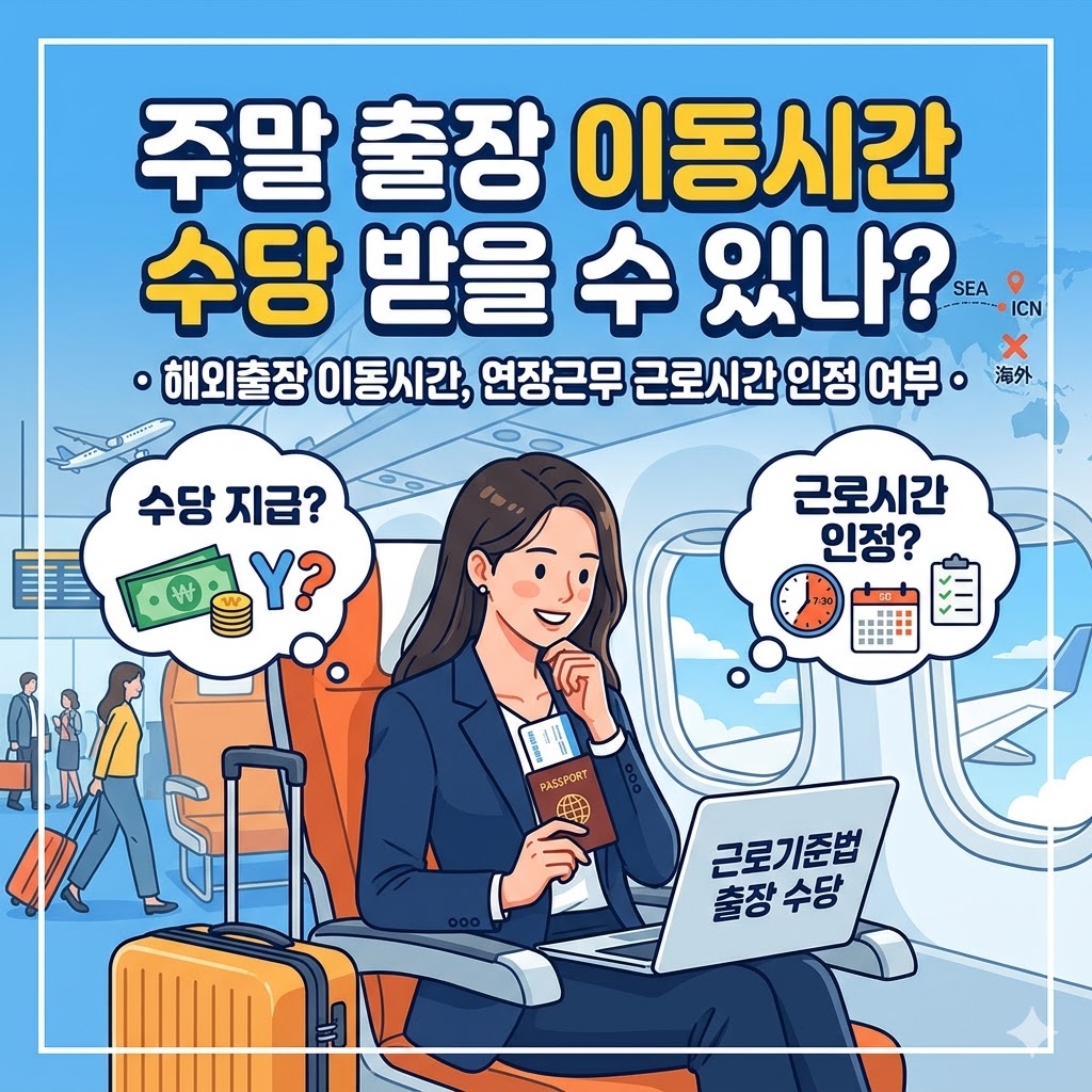 해외출장 이동시간, 연장근무 근로시간 인정 여부