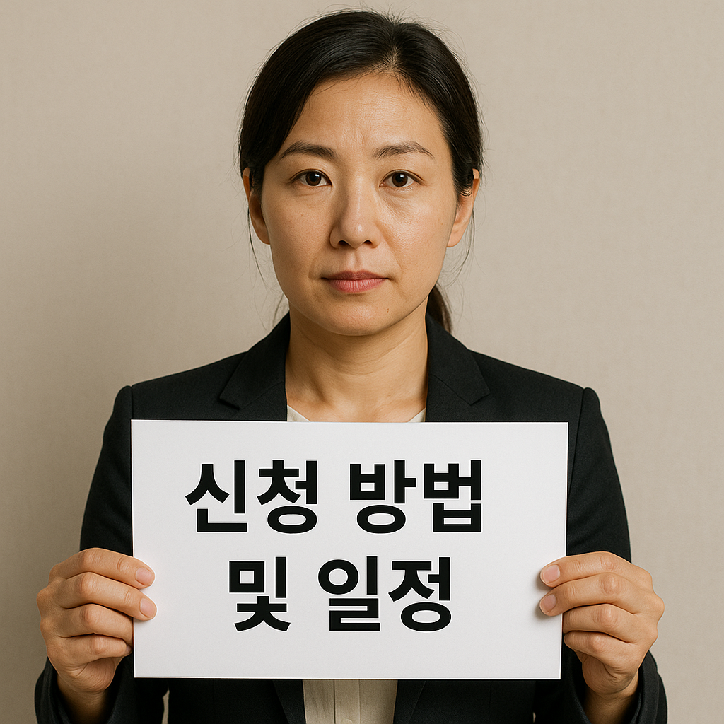 신청 방법 및 일정