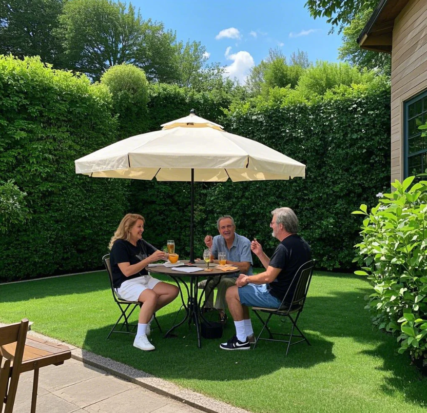 스트레스 해소법 중 친구와 대화하는 모습