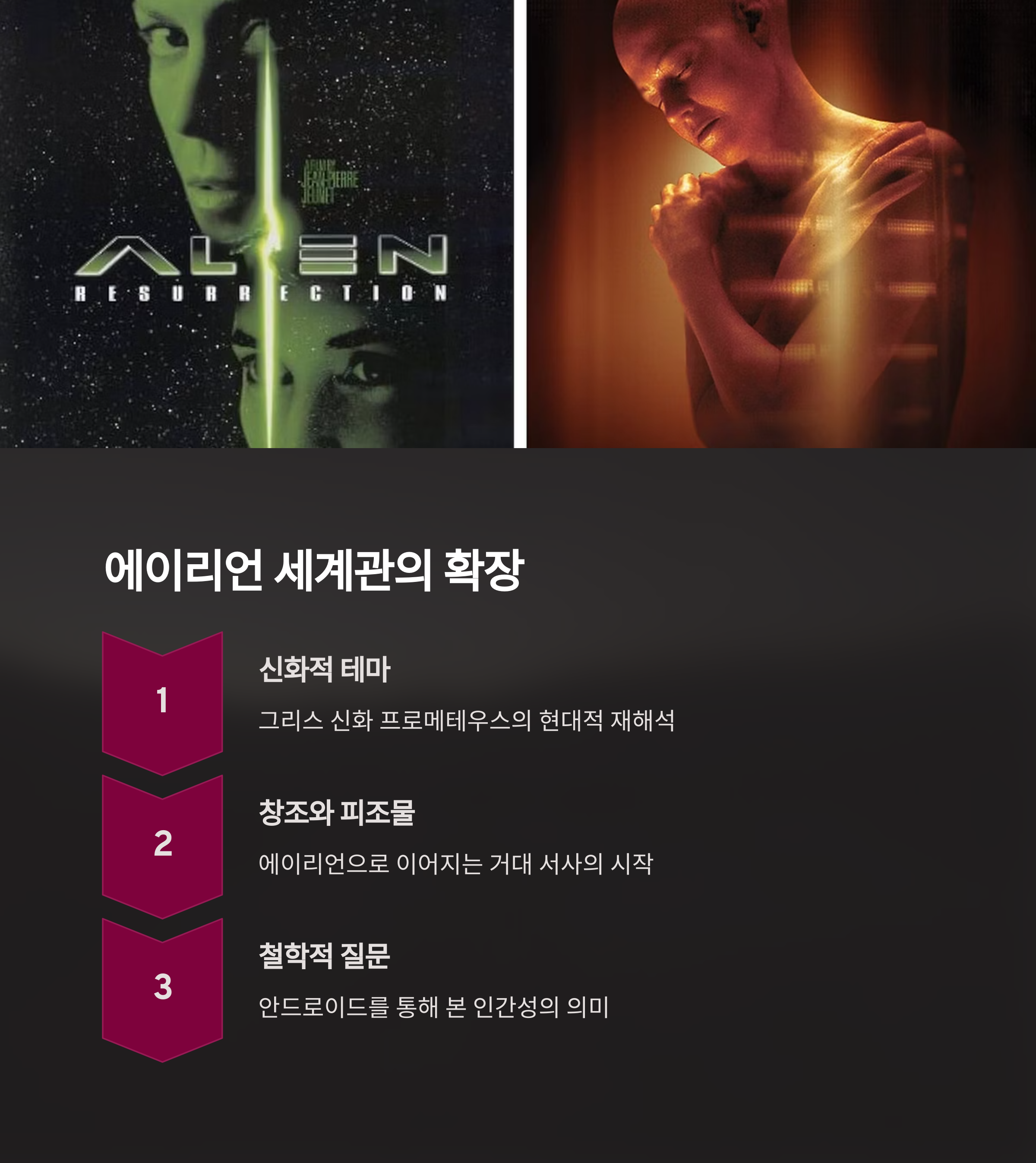 감독 리들리 스콧과 에이리언 세계관 관련 사진