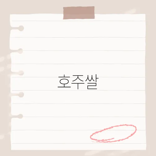 호주쌀, 건강과 맛을 동시에 잡은 이국적인 식재료의 매력