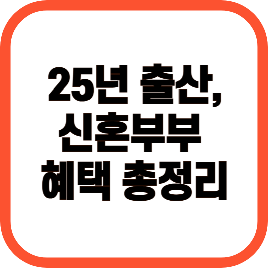 25년 출산, 신혼부부 혜택 총정리 이미지