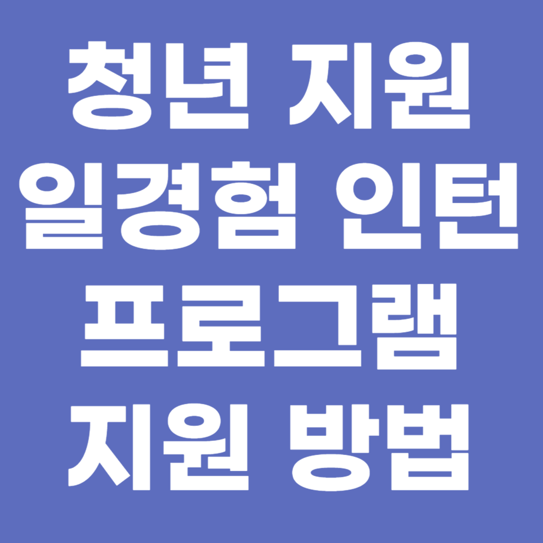 미래내일일경험 인턴 프로그램 지원
