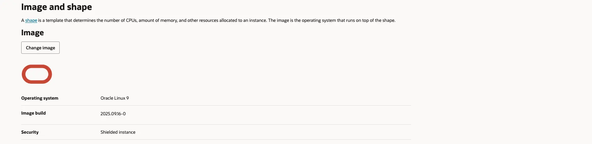 오라클 클라우드 - Compute - Create Instances - Basic Information - Image and shape