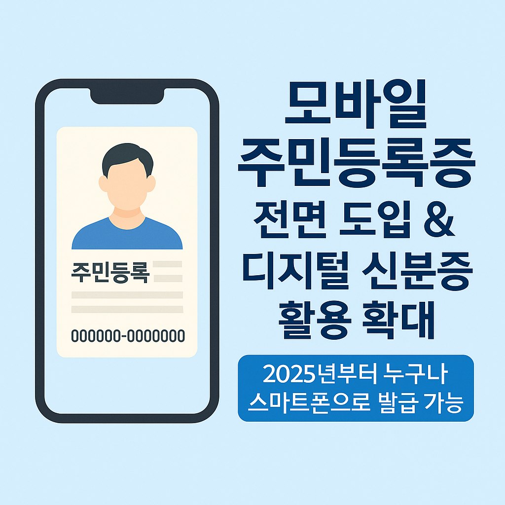 2025년 모바일 주민등록증 전면 도입! 실물 없이도 스마트폰으로 신분증 끝!