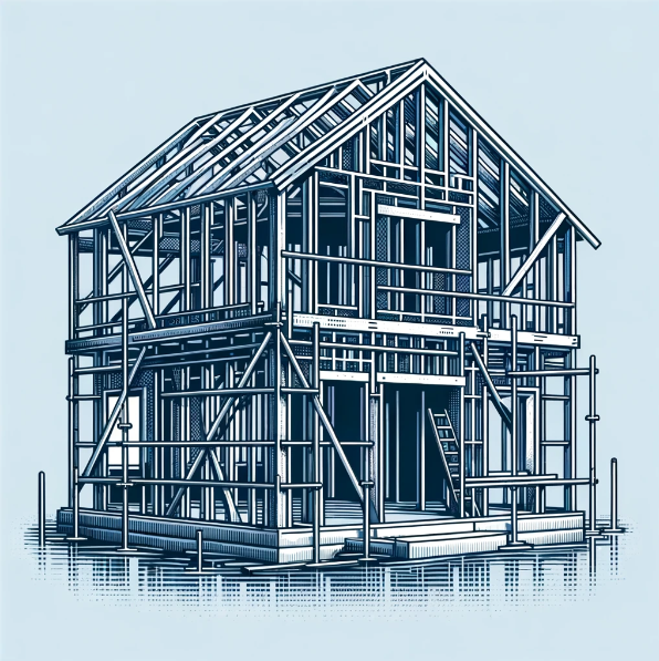 html을 집의 골격이라고 표현하는 이미지