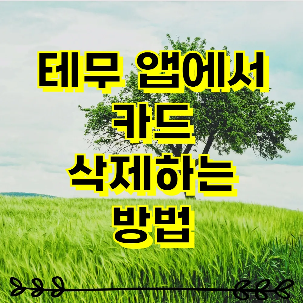 테무 앱에서 카드 삭제하는 방법
