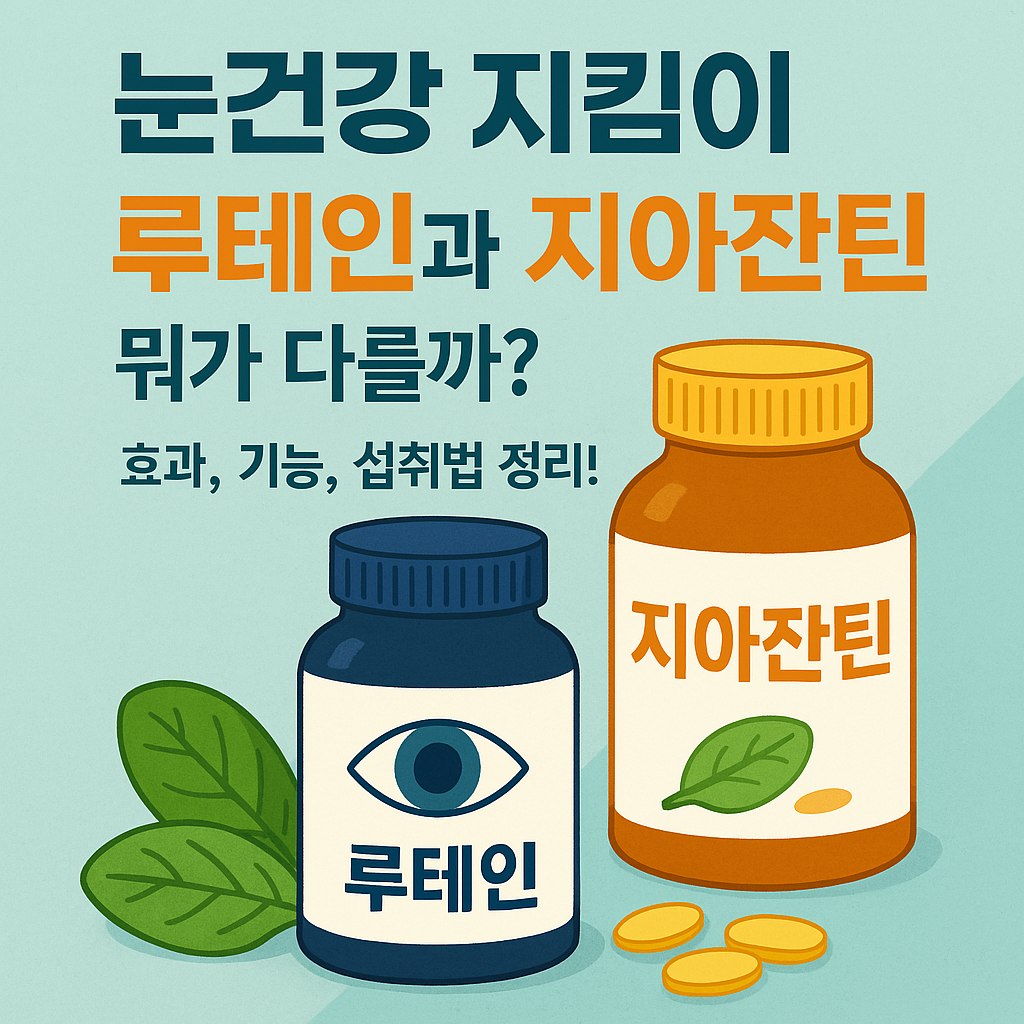 루테인과 지아잔틴 차이점, 눈건강에 꼭알아야 할 포인트