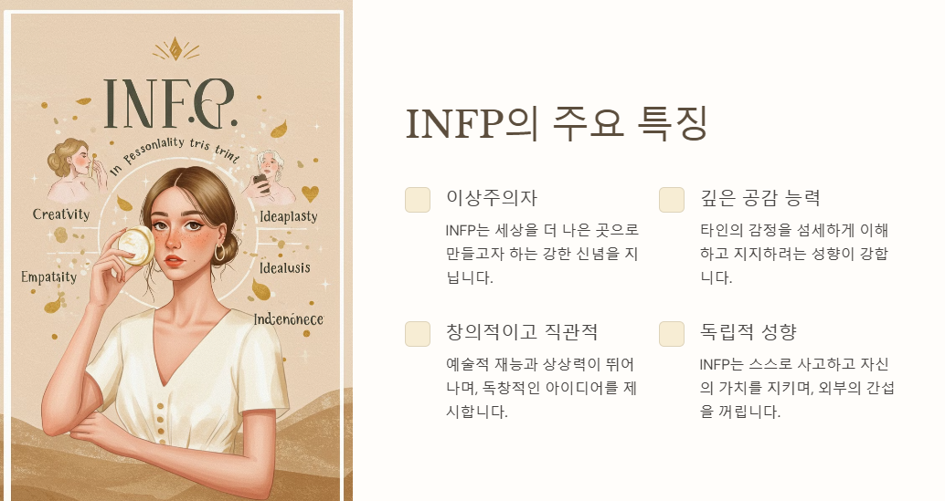 INFP의 주요특징
