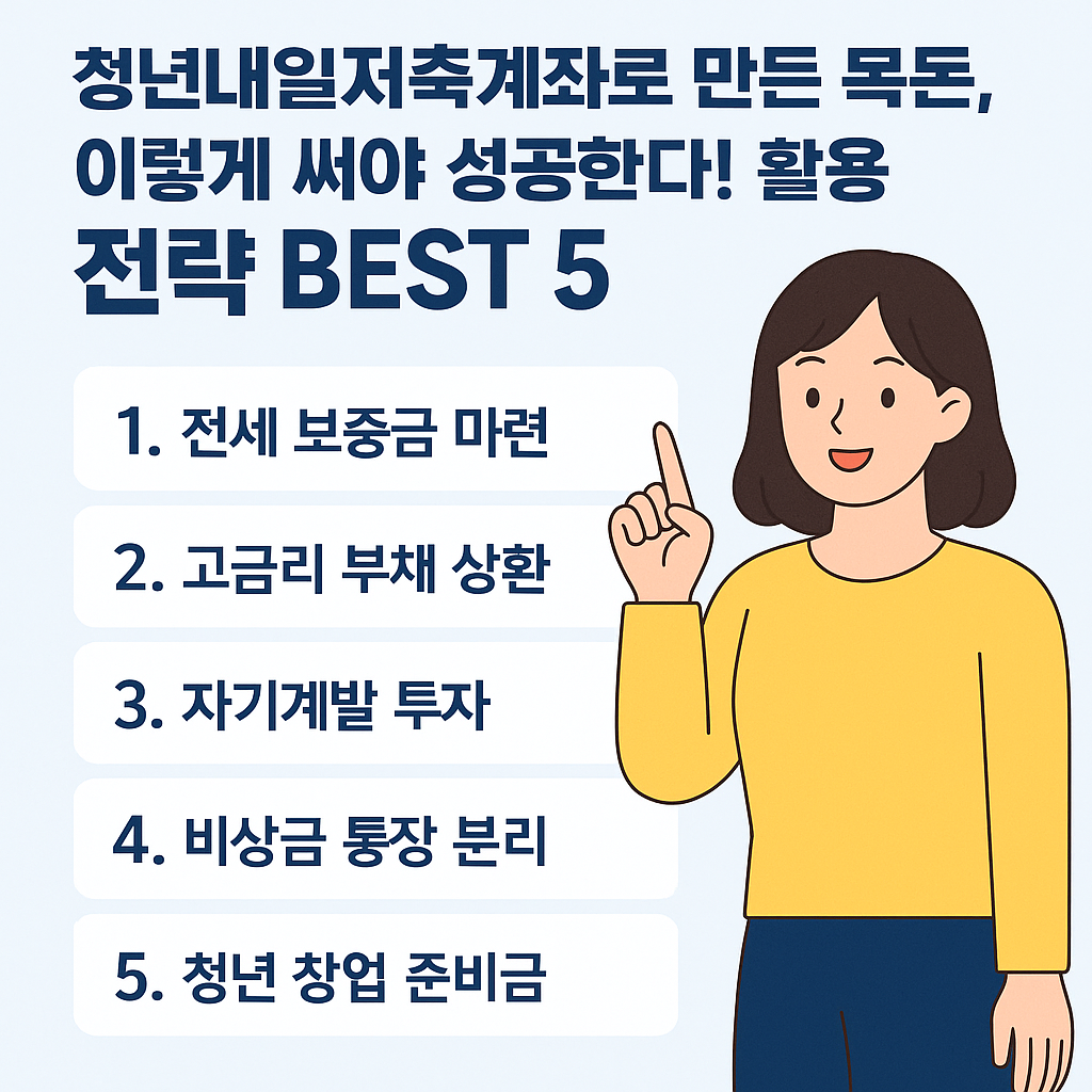 청년내일저축계좌로 만든 목돈, 이렇게 써야 성공한다!
