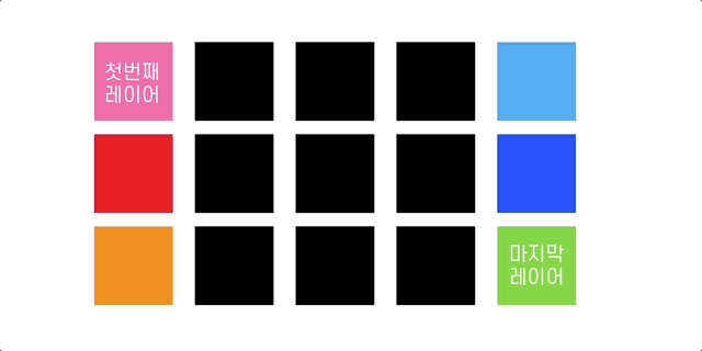 앞에서 뒤로 색상 혼합하기