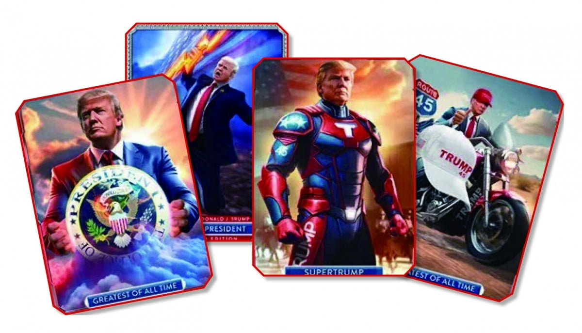 도널드 트럼프 대통령의 ‘디지털 트레이딩 카드’ 모습. ‘콜렉트트럼프카드즈닷컴’ 캡쳐.
