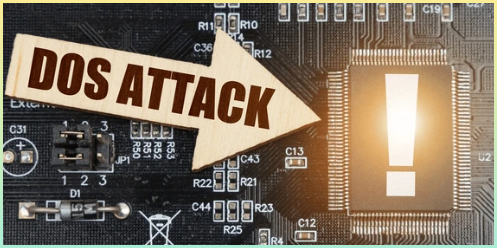 Dos Attack에 대한 이미지. 한 대의 CPU에서 시작된다는 점을 유추해볼 수도 있을 것 같은 이미지.