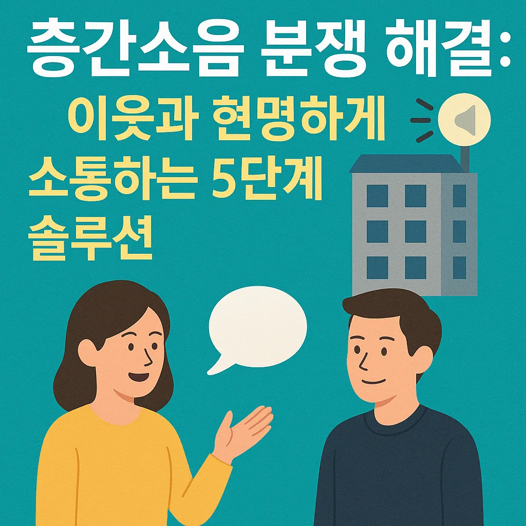 층간소음 분쟁 해결: 이웃과 현명하게 소통하는 5단계
