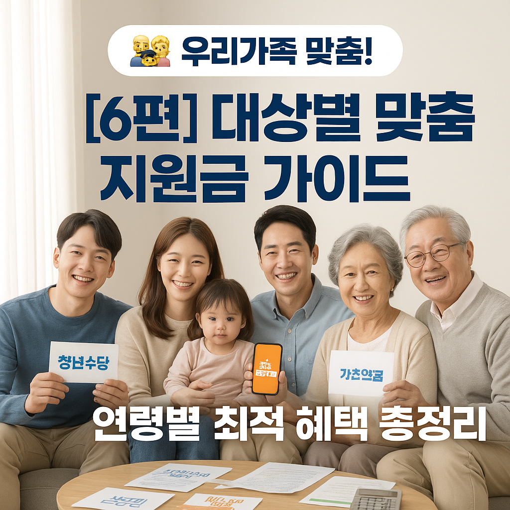 대상별 맞춤 지원금 완벽 가이드 - 우리 가족 상황별 최적 혜택