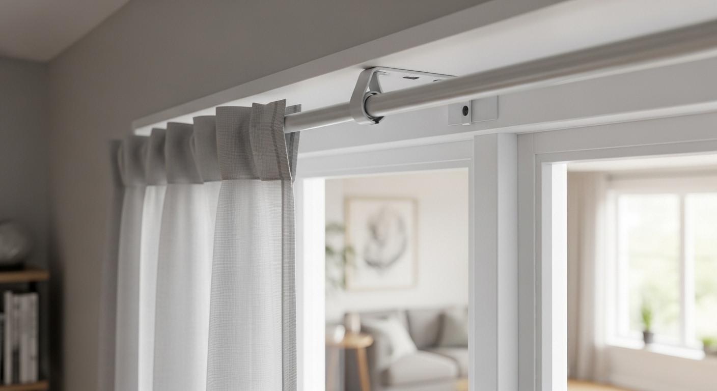 커튼 무타공 레일