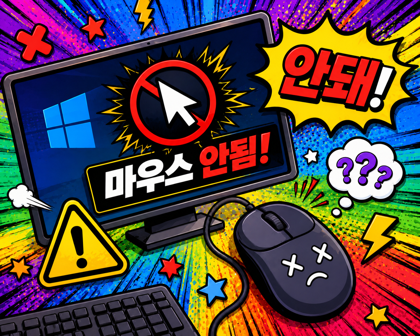 윈도우 마우스 커서 안움직임
