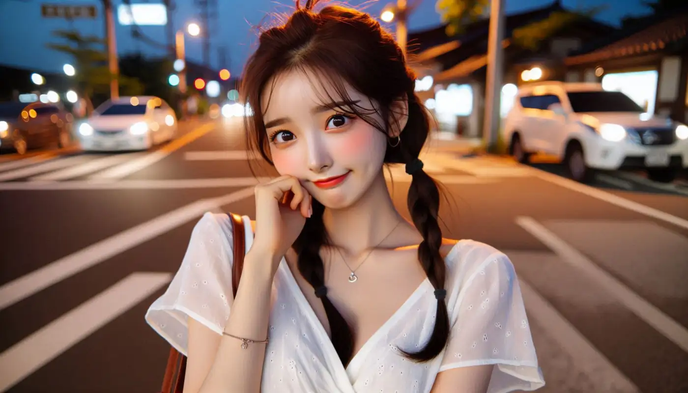 오사카-벚꽃-명소를-알아보는-여성의-모습