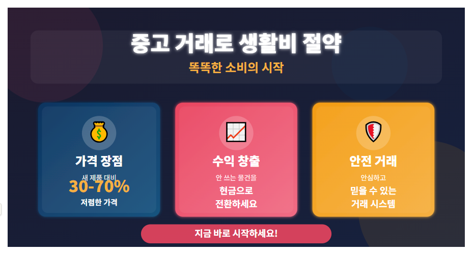중고 거래로 생활비 절약 (가격 장점, 수익 창출, 안전 거래)