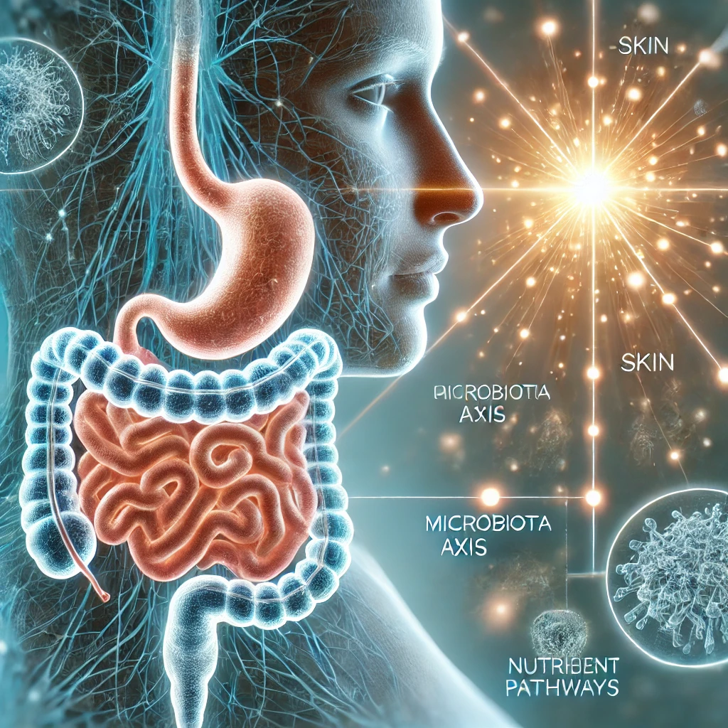 피부와 장 건강의 관계를 표현해주는 이미지